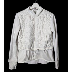 Athleta Size S Fjord Hybrid Primaloft White Jacket Puffer Zip-Up Coat